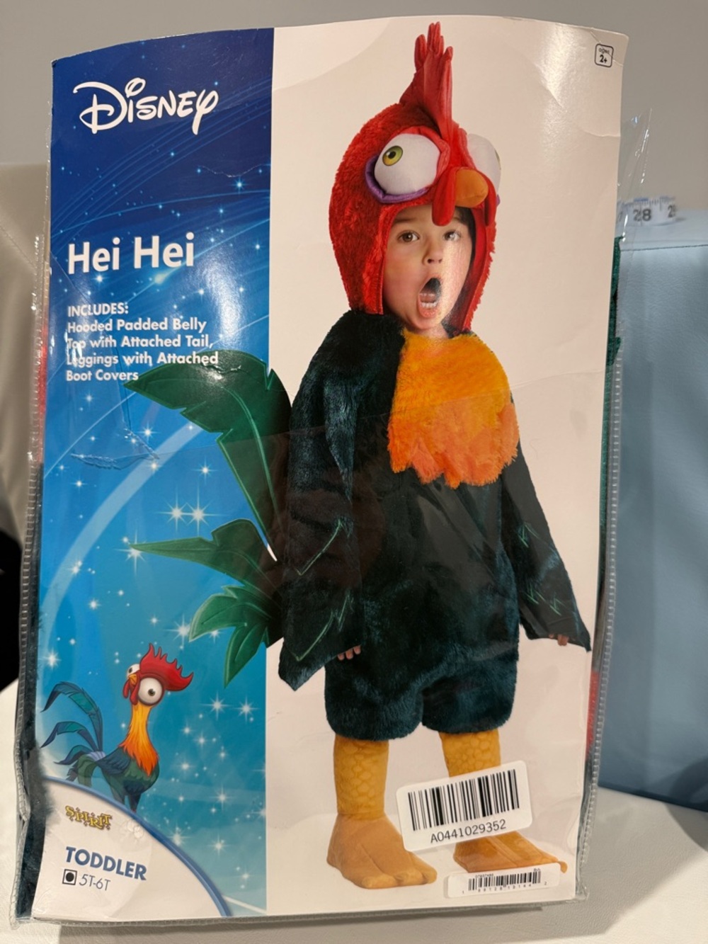 Disney Hei Hei Toddler Costume - Red, Orange, Green & Yellow